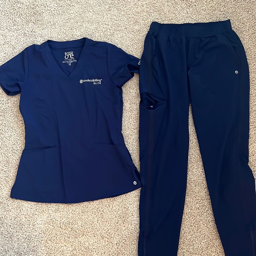 CoolSculpting Elite scrub set- XS Navy blue